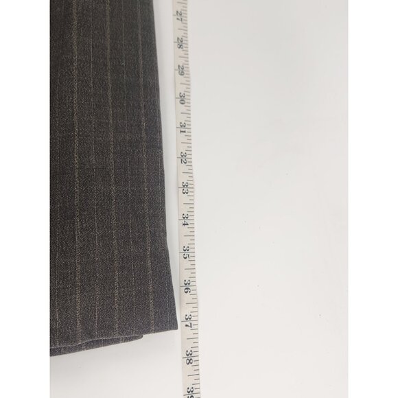 Max Mara Suit Dress Women Size 10 Grey Pinstripe Oversized Longline Blazer Luxe - Picture 11 of 14